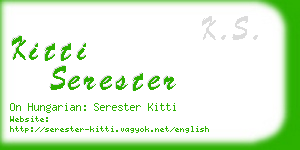 kitti serester business card